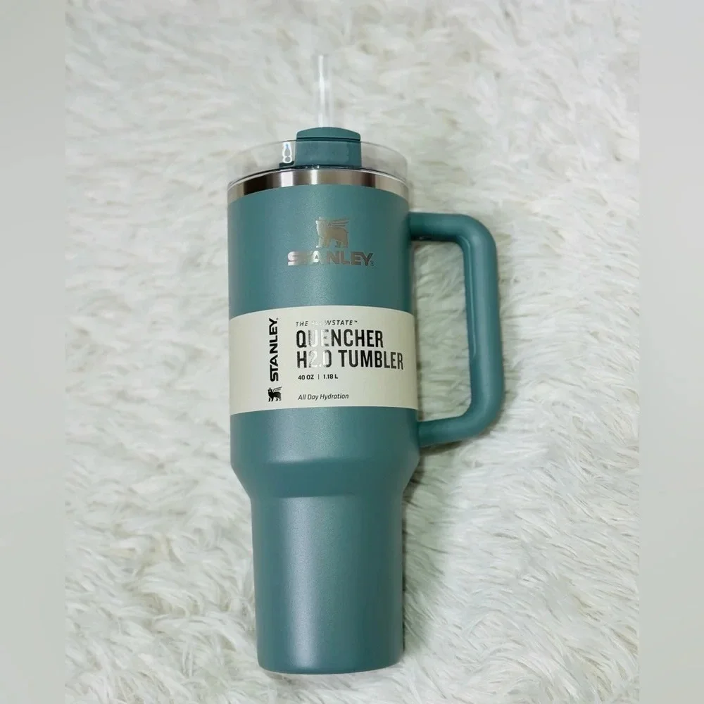 Stanley Tumbler 40oz Stainless Steel H2.0 FlowState Quencher Shale - Picture 2 of 13